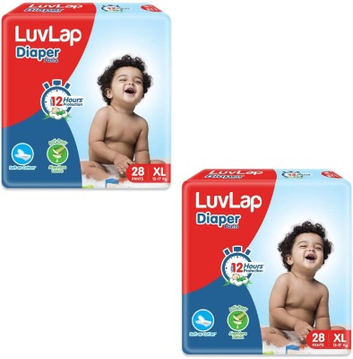 LuvLap Baby Diaper Pants XL Size, with Aloe Vera Lotion, 28\Pack (Pack of 2) - XL(56 Pieces)