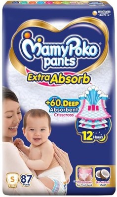 MamyPoko Mamy Poko Pants Extra Absorb Baby Diapers, Small (S), 4-8kg - S(87 Pieces)