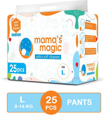 Mama's Magic Baby Pant Diapers, All Round Protection Pants - L(25 Pieces)
