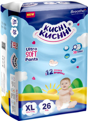 KUCHI KUCHHI Premium super soft baby diaper with a 3D bubble top. - XL(26 Pieces)