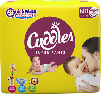 Cuddles – Super Pants Pant Style Diaper – New Born (36 Pieces) For Rs. 245 @ 45% off