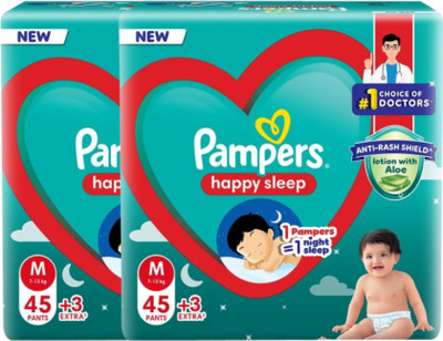 Pampers Happy Skin Pants Combo of 2 Pack - M(100 Pieces)