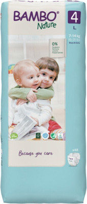 Bambo Nature Eco-friendly Tape Diapers with Wetness Indicator - L(48 Pieces)