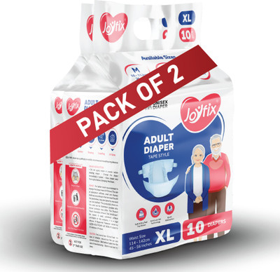 JOYFIX Adult Tape Diapers | Unisex Adult Diapers - XL(20 Pieces)