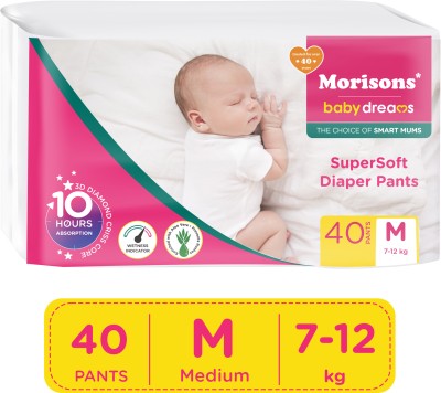 Morisons Baby Dreams Super Soft Diaper Pants - Medium - M(40 Pieces)