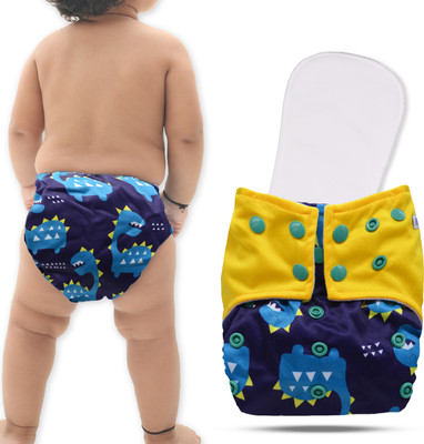 Bembika Leakproof Printed Cloth Diaper With 4 Layer insert Reusable for Babies (BE2680) - M