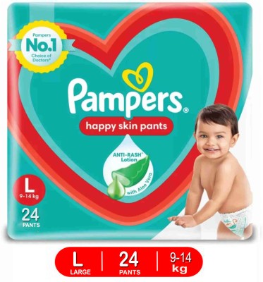 Pampers Happy Skin Diaper Pants Anti-Rush Lotion - L(24 Pieces)