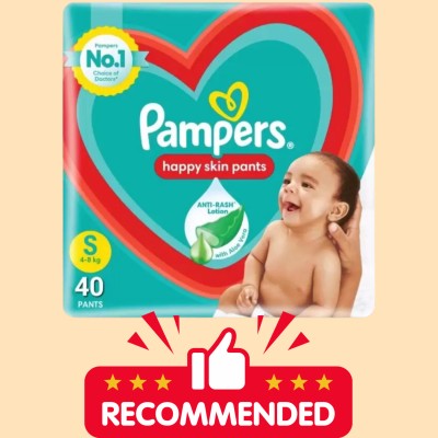 Pampers Baby Care S Size Diapers, 40 Count, All-Night Protection Pants HY - S(40 Pieces)