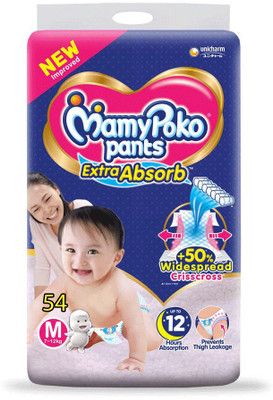 MamyPoko Pants Diaper Medium - (54) - M(54 Pieces)