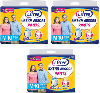 LIFREE Extra Absorb Pant Diaper For Men And Women Adult Diapers - M(30 Pieces)