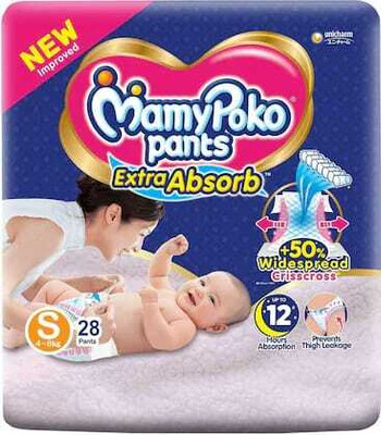 MamyPoko Pants New extra absorb small diapers - S(28 Pieces)