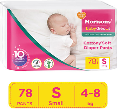 Morisons Baby Dreams Cottony Soft Diaper Pants - Small - S(78 Pieces)