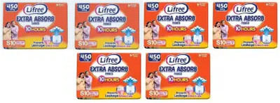 LIFREE Extra Absorb Pants - S (Pack of 6) Adult Diapers - S(60 Pieces)