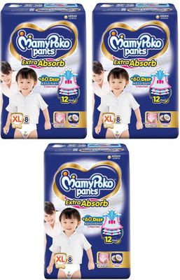MamyPoko Pants Extra Absorb Xtra Large Diapers - XL(24 Pieces)
