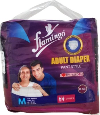 FLAMINGO Pant Style Adult Diaper Unisex | 10 Pcs Per Pack |Size-M, Pack of 1 - M(10 Pieces)