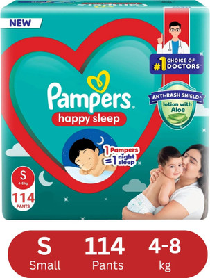Pampers Anti rash lotion with Aloe vera baby Small size diaper pants(Pack of 3) - S(120 Pieces)