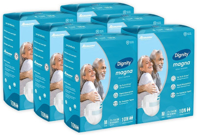 DIGNITY Magna Tape Style Adult Diapers - M(60 Pieces)