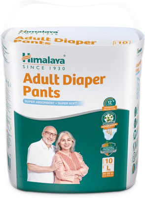 HIMALAYA Adult Diapers Pants with natural Odour lock and antibacterial absorbent core Adult Diapers - L(10 Pieces)