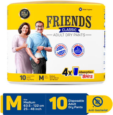 FRIENDS Classic Diaper Pull Ups Pants Adult Diapers - M(10 Pieces)