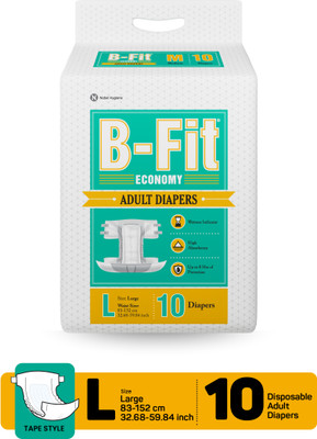 B-FIT Economy Tape Style Adult Diapers - L(10 Pieces)