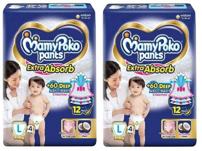 MamyPoko Pants Extra Absorb Large Size Diapers - L(8 Pieces)