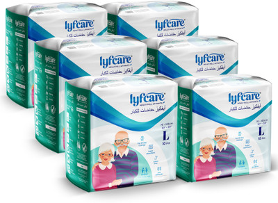 lyfcare Pull-Up Pants | Waist Size (30-39 Inch) Adult Diapers - L(60 Pieces)
