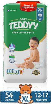 TEDDYY Easy Diaper Pants with Rash Protection and 3x Faster absorption Technology - XL(54 Pieces)