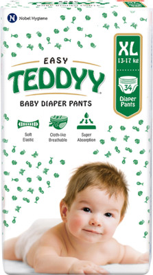 TEDDYY Easy Diaper Pants with Rash Protection and 3x Faster absorption Technology - XL(34 Pieces)