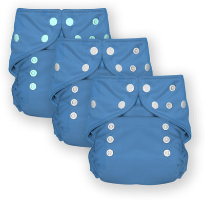 BUMTUM Cloth Diaper for Babies 0-3 Years 3 Washable & Reusable Diaper and Cotton Soaker - M(3 Pieces)