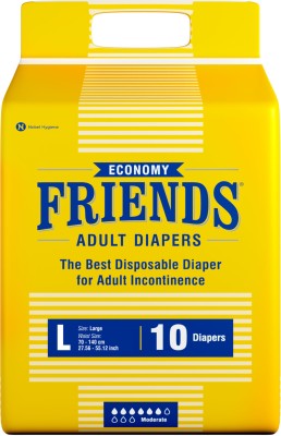 FRIENDS Economy Tape Type Adult Diapers - L(10 Pieces)