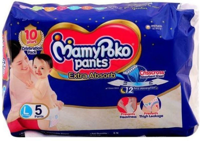 MamyPoko Pants Extra Absorb Large, 5 Pcs - L(5 Pieces)