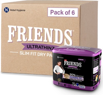 FRIENDS UltraThinz Slim Fit Dry Pants for Women - M(54 Pieces)