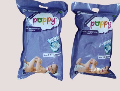 Poppy Baby Pull Ups Diaper Pants Medium 72pc (M-36*2) - M(72 Pieces)