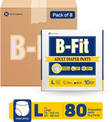 B-FIT Regular Pant Style Adult Diapers - L(80 Pieces)