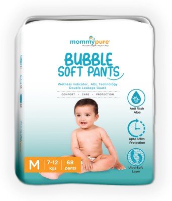 MommyPure Premium Baby Diaper Pants | Super Soft & Comfortable | Ultra-Soft Layer - M(68 Pieces)