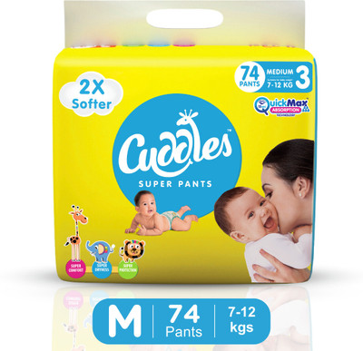 Cuddles - Super Pants Style Diaper - M(74 Pieces)