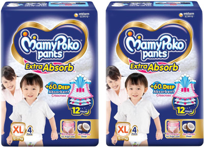 MamyPoko Pants Extra Absorb Xtra Large Diapers - XL(8 Pieces)