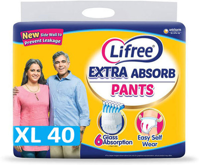 LIFREE Pants Diaper XL 40 Adult Diapers - XL(40 Pieces)