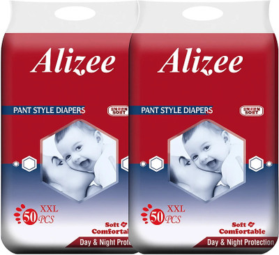 alizee Extra Care XXL SIZE diaper 50 piece (pack of 2) 16 kg & above - XXL(100 Pieces)