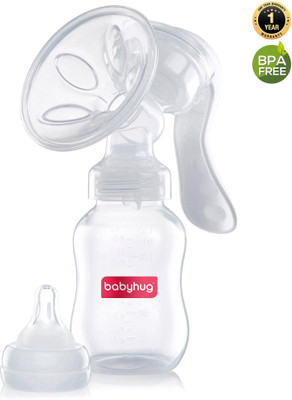 babyhug Manual Breast pump With 2 Suction Modes- White  - Manual(White)