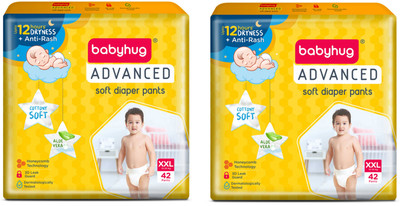 babyhug Advanced Pant Style Diaper - Double Extra Large (42 pieces) - ( Pack of 2 ) - XXL(84 Pieces)