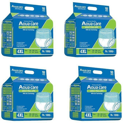 Aqua Care AQUACARE Quick Absorption Adult Diapers with Odour Control For Men & Women Adult Diapers - L - XL(40 Pieces)