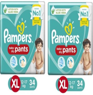 Pampers Diaper Soft Pants Lotion Grap With Aloe Vera - XL(68 Pieces)