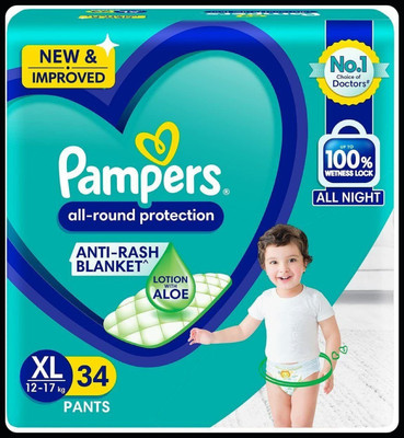 Pampers Baby Diapers-XL Size(Pack of 1)-25N588 - XL(34 Pieces)