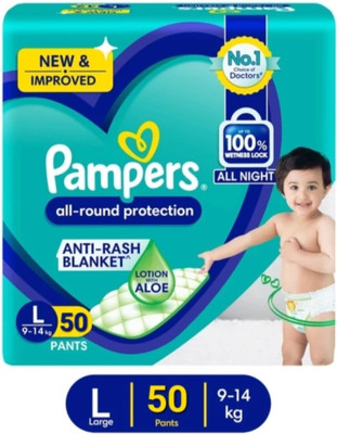 Pampers Kids Diapers Pants-L-50 peace with elovera - L(50 Pieces)