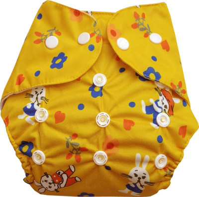 Swito Mart Baby Reusable Cotton Cloth Reusable Button Diaper COMBO SET OF 1 - S - M(50 Pieces)
