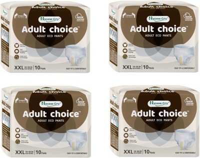 Hipstop Adult Choice Eco Pants Adult Diaper - Double Extra Large (10 Pieces)-(Pack of 4) - XXL(40 Pieces)