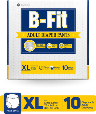 B-FIT Regular Pant Style Adult Diapers - XL(10 Pieces)
