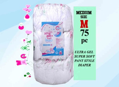 DRYBLIS SUPER SOFT BABY DAIPER 75 Pcs - M(75 Pieces)