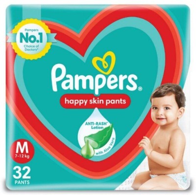 Pampers Baby Diaper pants Medium 32 - M(32 Pieces)